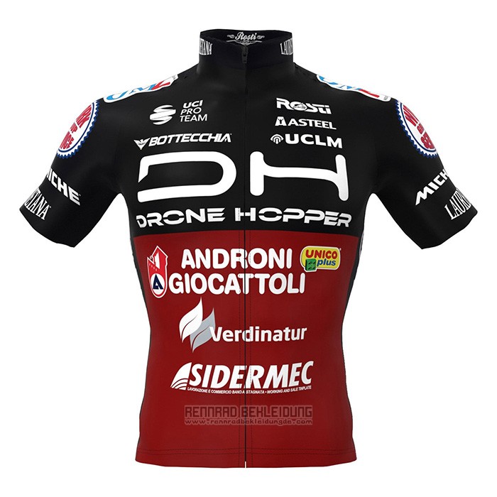 2022 Fahrradbekleidung Androni Giocattoli Shwarz Rot Trikot Kurzarm und Tragerhose - zum Schließen ins Bild klicken